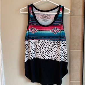 Crazy Train Color block racerback tank
